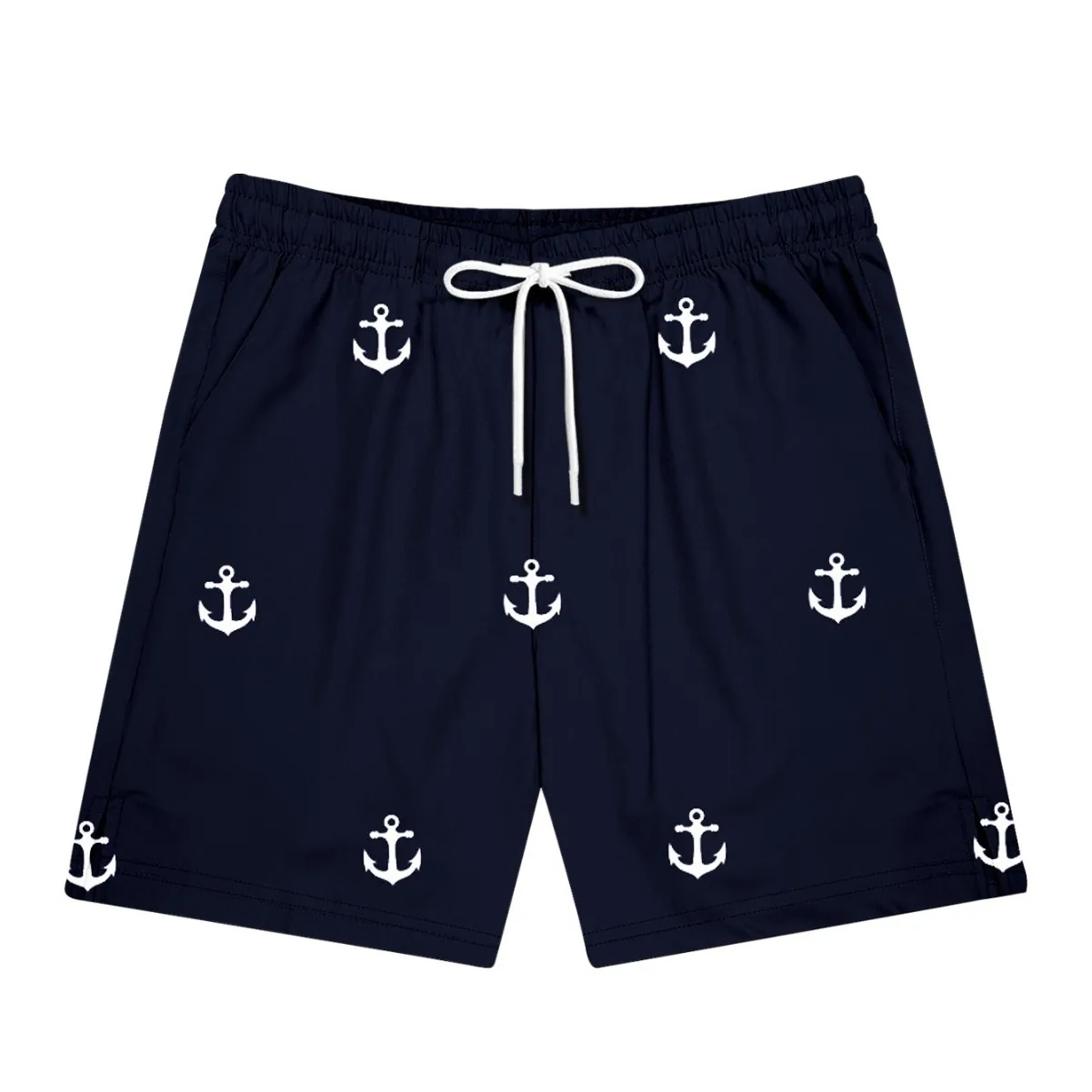 Men's Navy Anchor Board Shorts