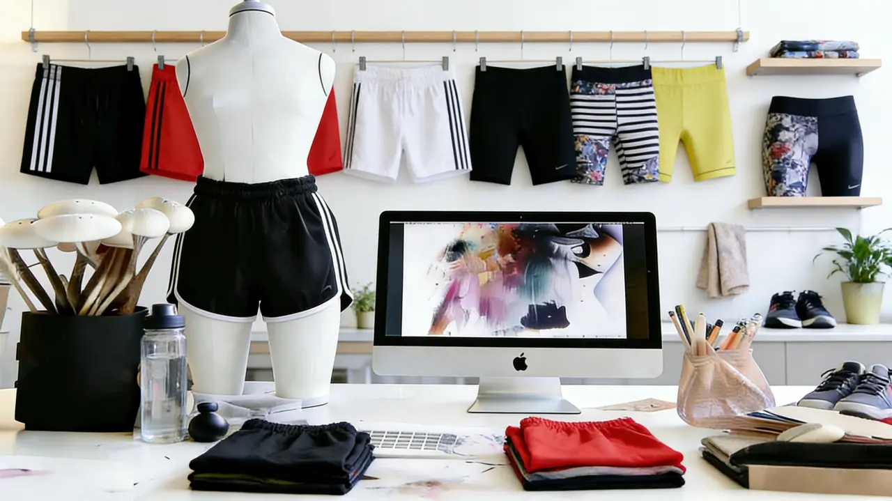 Athletic shorts manufacturing design studio