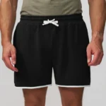 athletic shorts manufacturer black athletic shorts with white trim and drawstring