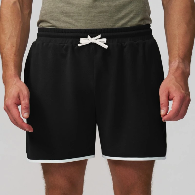 athletic shorts manufacturer black athletic shorts with white trim and drawstring