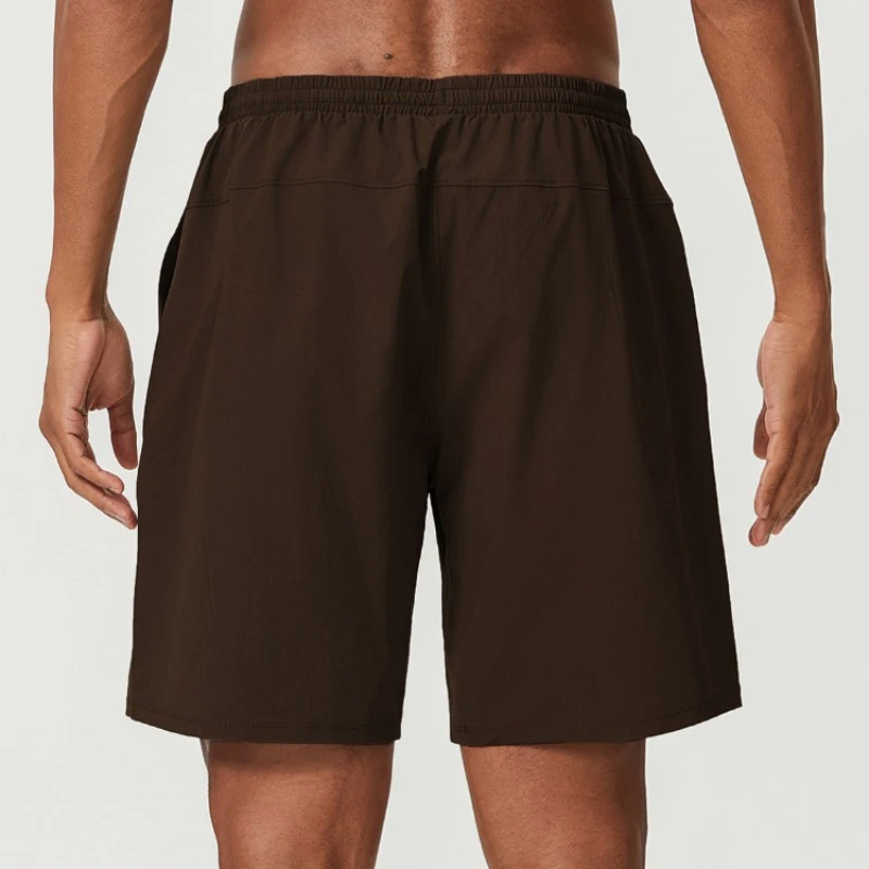 athletic shorts manufacturer dark brown athletic shorts back view