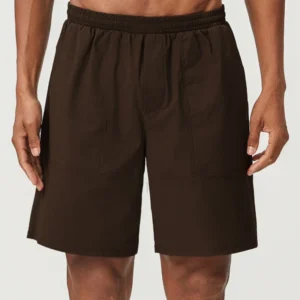 athletic shorts manufacturer dark brown athletic shorts with elastic waistband