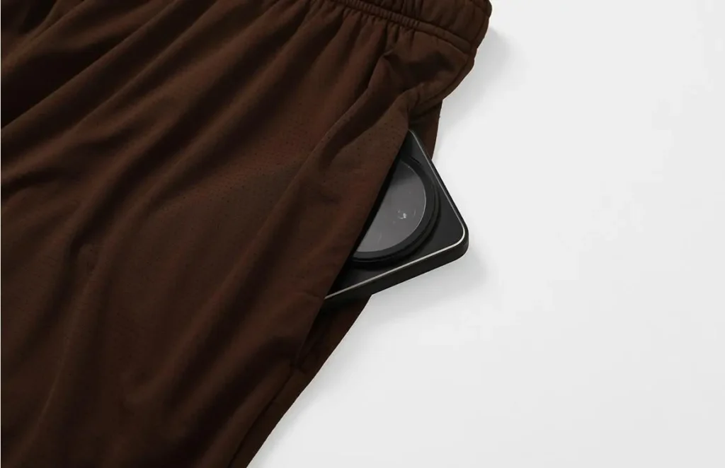 athletic shorts manufacturer dark brown mesh athletic shorts pocket capacity with phone