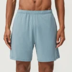 athletic shorts manufacturer light blue mesh athletic shorts with elastic waistband
