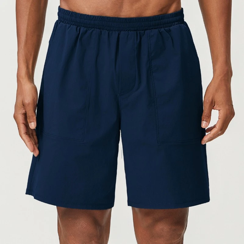 athletic shorts manufacturer navy athletic shorts with elastic waistband