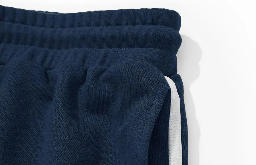 athletic shorts manufacturer navy athletic shorts waistband and side stripe detail