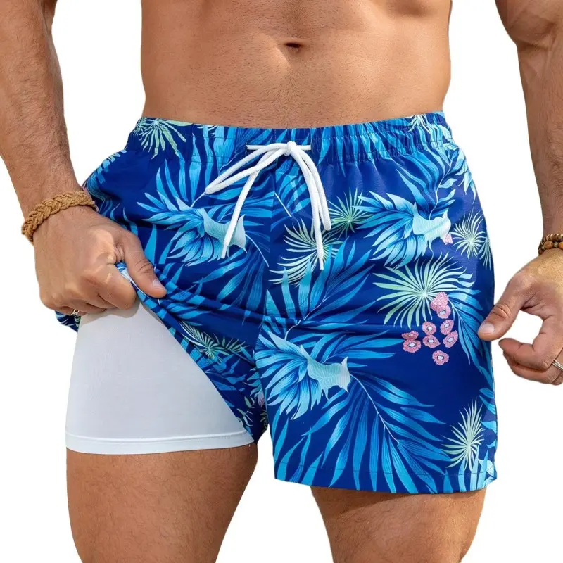 Men’s Double-Layer Anti-Chafe Board Shorts