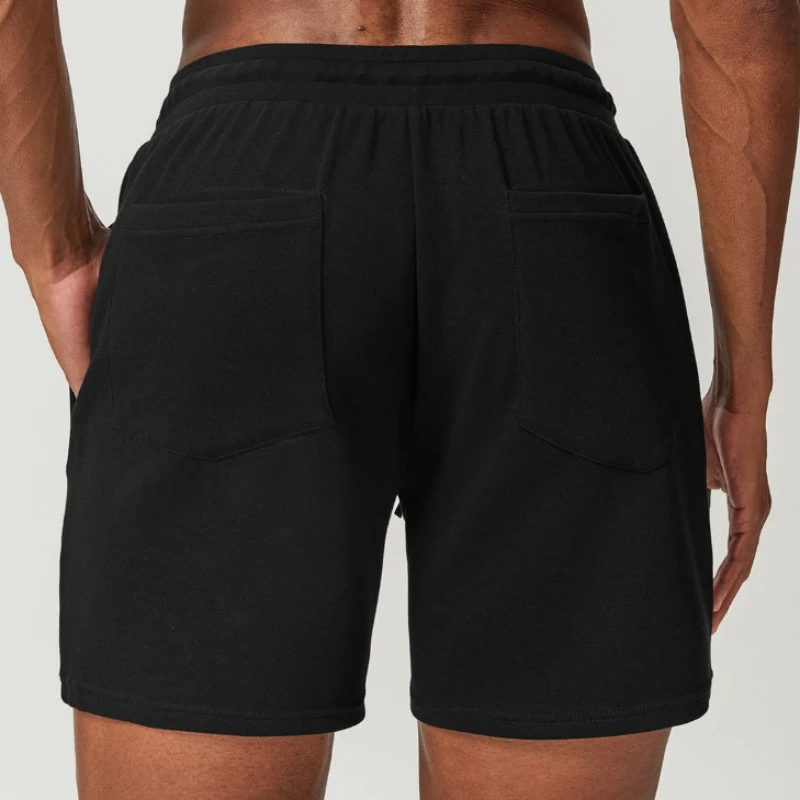 gym shorts manufacturer black cotton gym shorts with back pockets