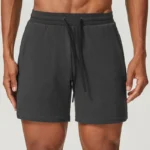 gym shorts manufacturer dark gray cotton gym shorts with drawstring waist