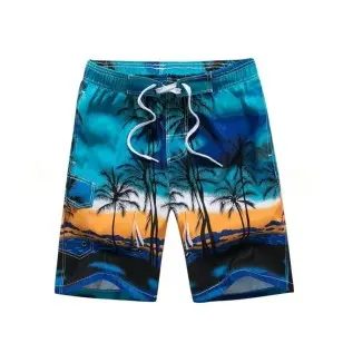 Men's Palm Tree Board Shorts