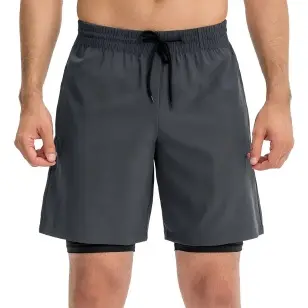 Men's Gray Lined Gym Shorts