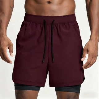 Waistband detail Custom 2-in-1 Gym & Running Shorts Manufacturer EWO