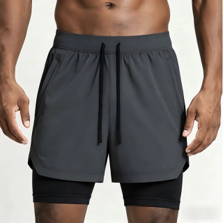 Phone pocket detail Custom 2-in-1 Gym & Running Shorts Manufacturer EWO