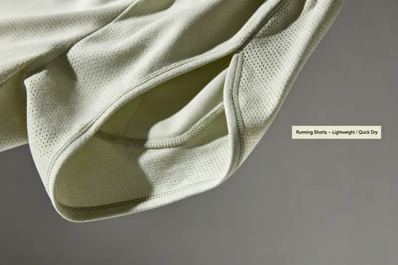 Running Shorts Details A close-up of running shorts fabric