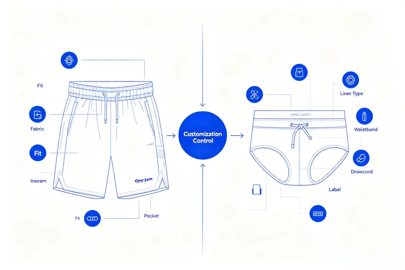 custom gym shorts manufacturing options