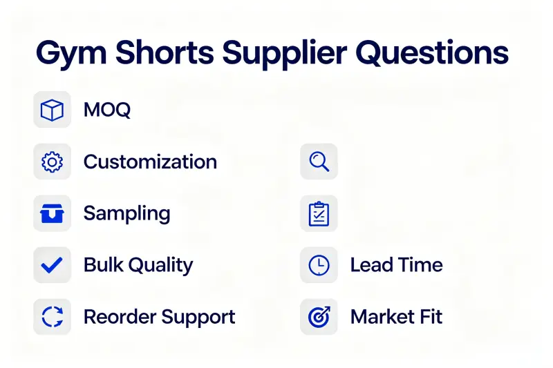 custom gym shorts supplier questions