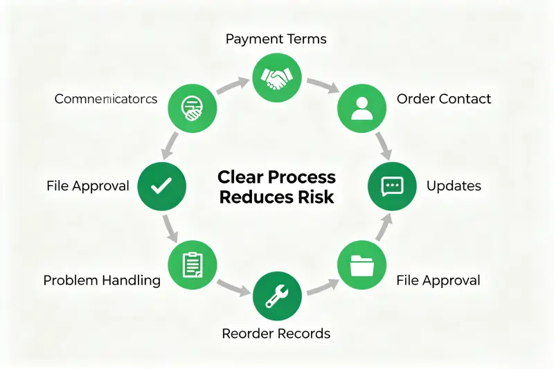 gym shorts supplier communication process