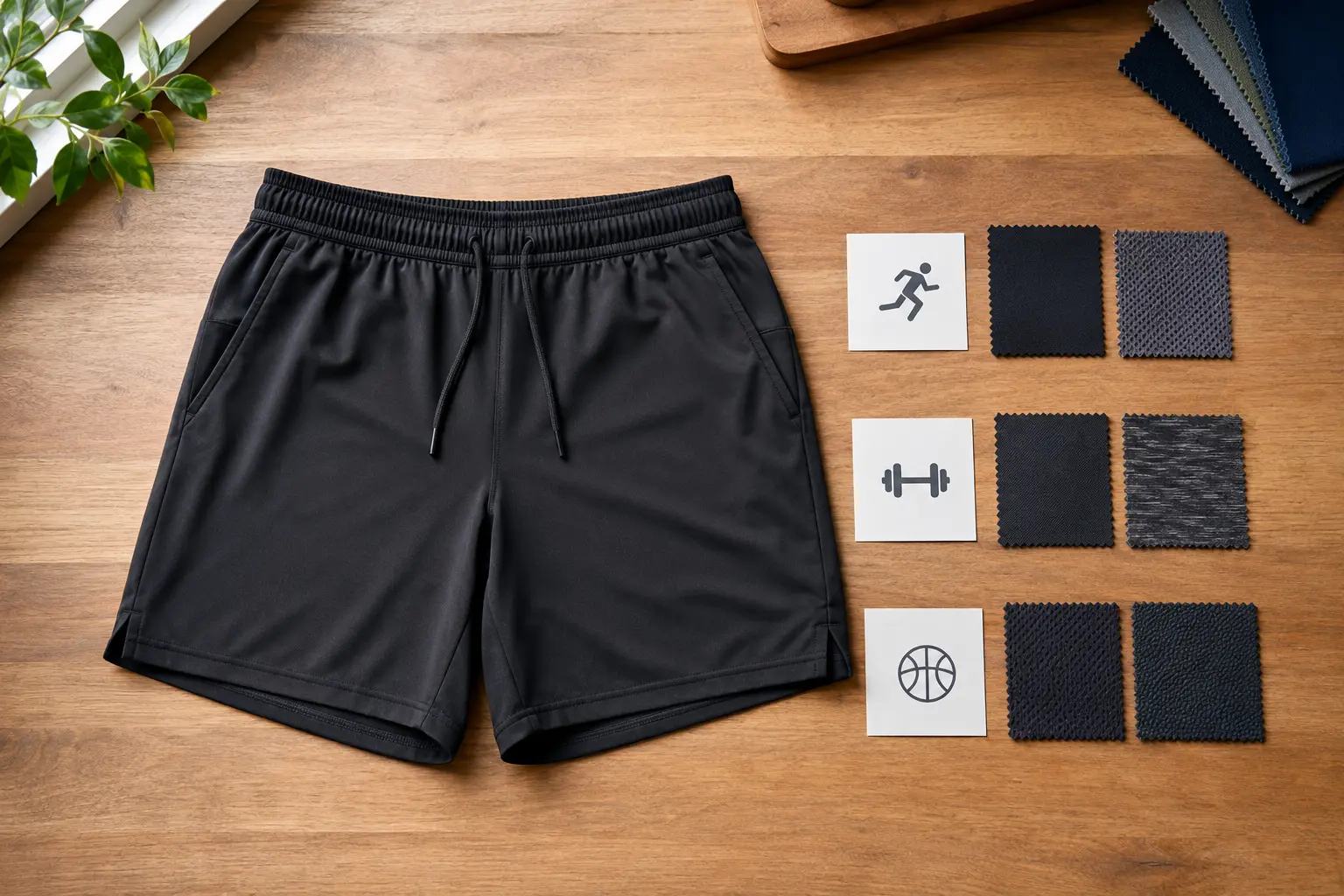 private label gym shorts product preparation