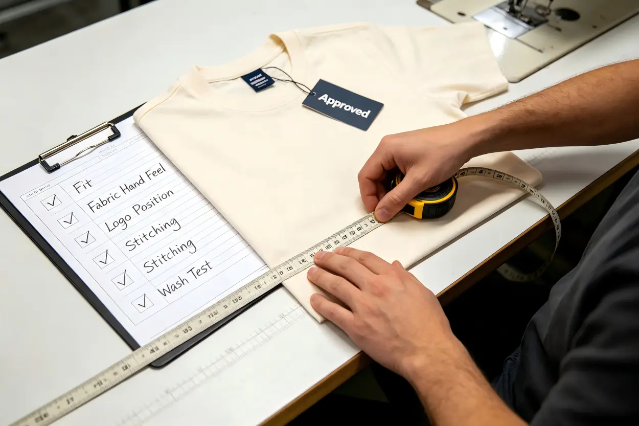 Performance T-Shirt Manufacturing sample approval checklist
