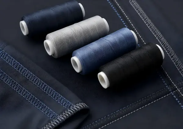 Performance sewing threads for stretch sportswear