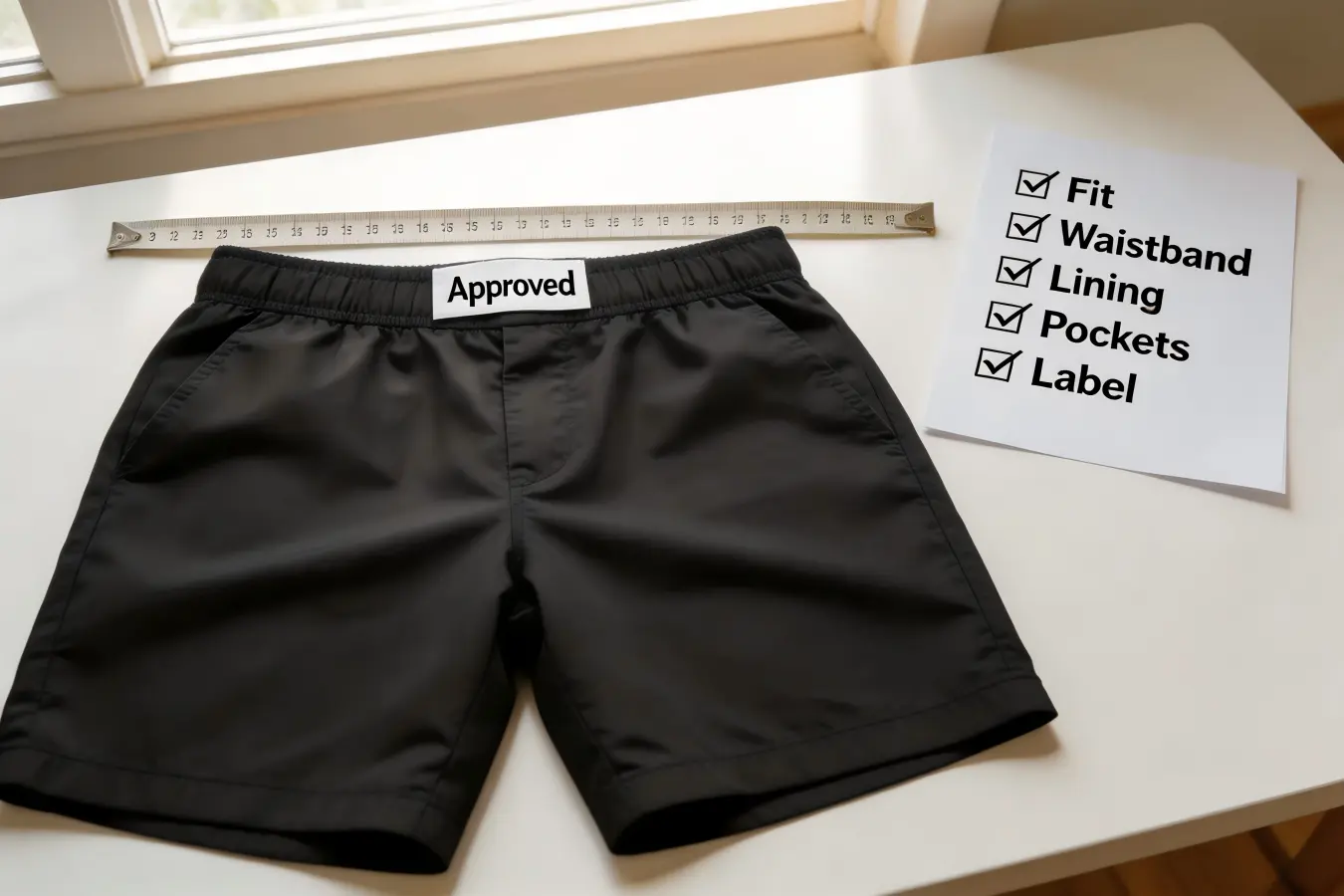 Sample to bulk production control for custom gym shorts fabric fabric for custom gym shorts sample to bulk production control