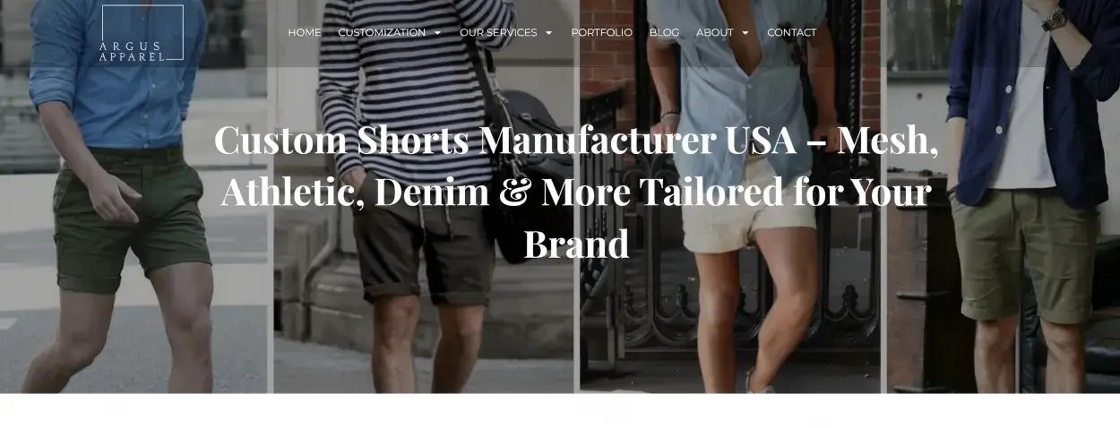 Argus Apparel Custom Shorts Manufacturer USA