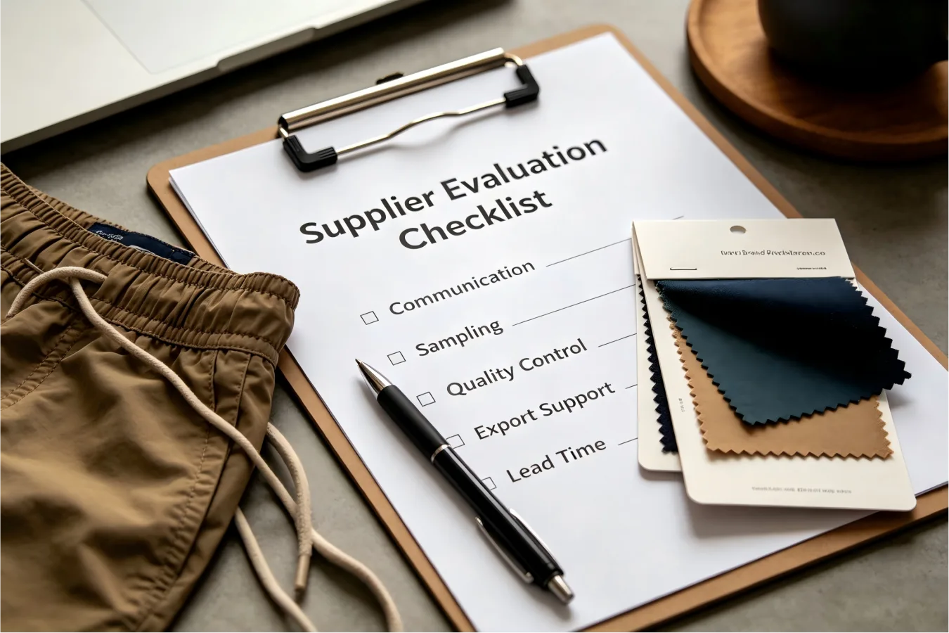 Board shorts ODM supplier evaluation checklist wholesale custom board shorts ODM supplier evaluation checklist