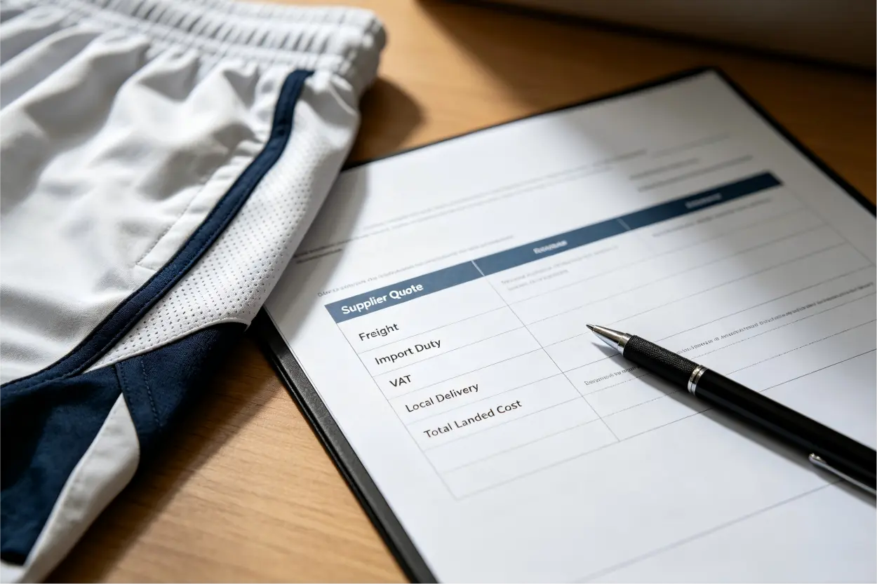 Custom gym shorts import duty and landed cost planning US vs EU import duties for custom gym shorts landed cost planning