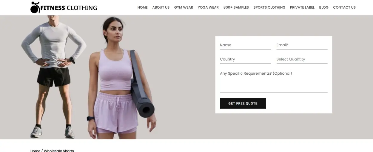 Fitness Clothing Manufacturer Wholesale Activewear
