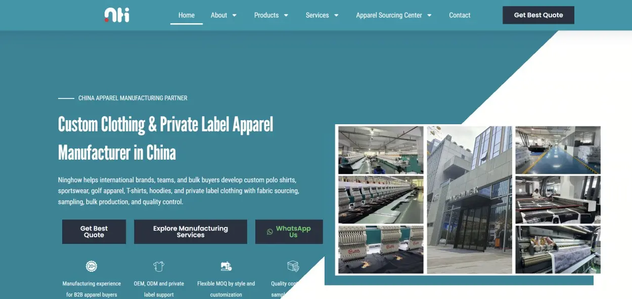 Ninghow Custom Clothing Manufacturer