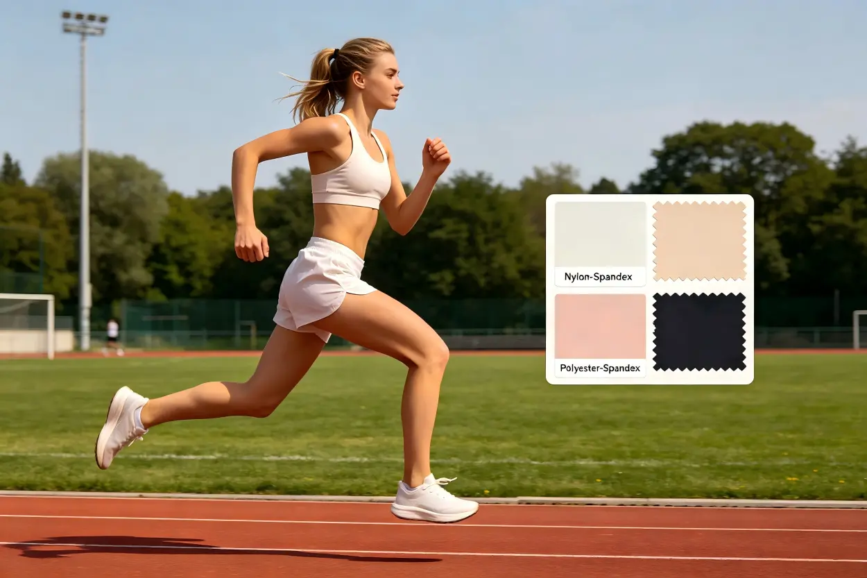 Running shorts fabric comparison Nylon-Spandex and Polyester-Spandex running shorts fabric comparison