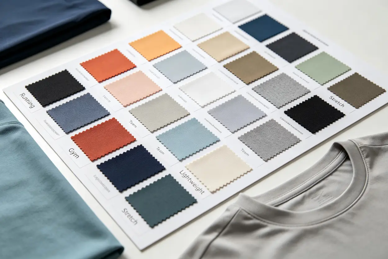 custom performance T-shirt manufacturer selecting fabric by sport use case