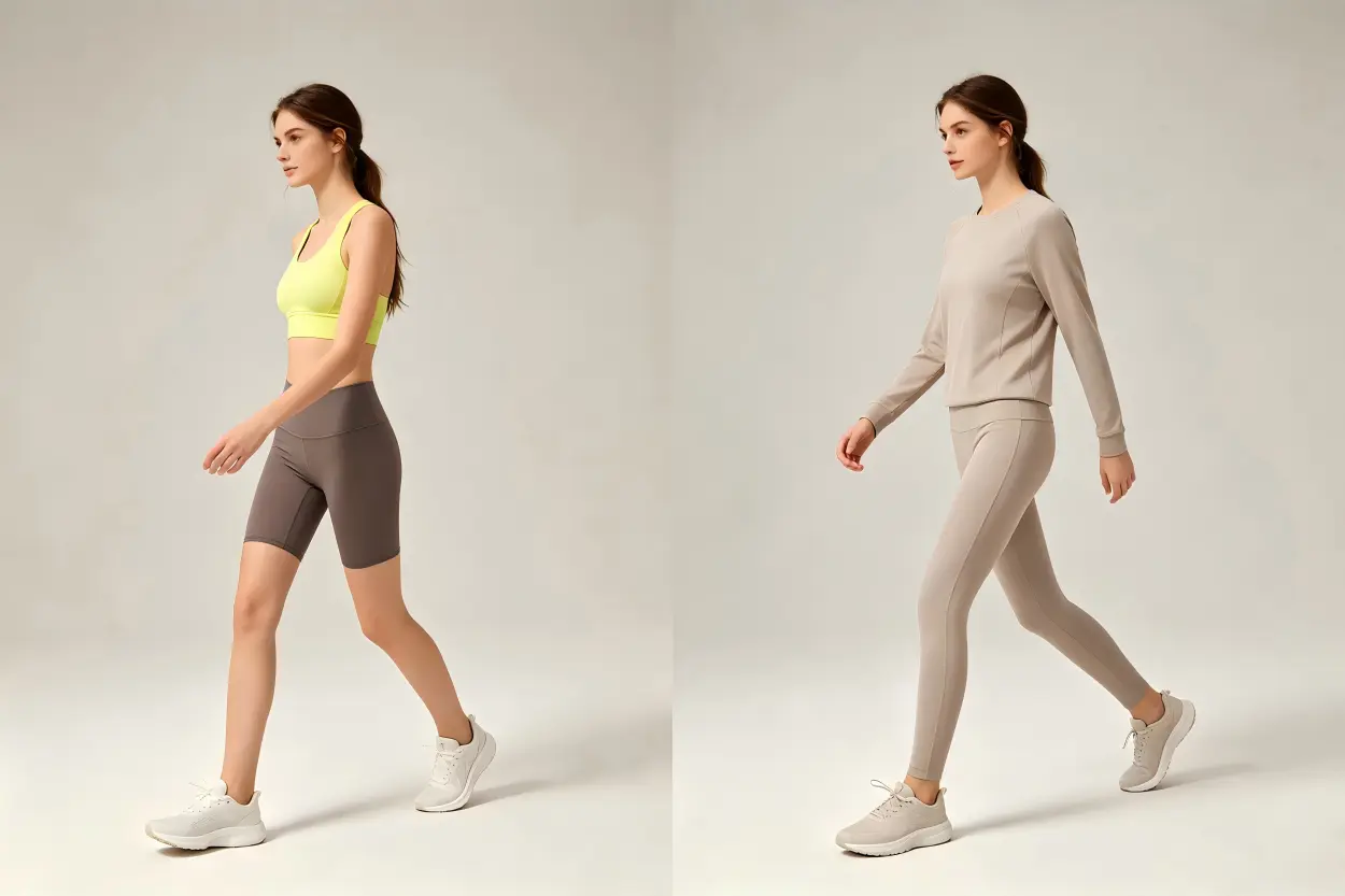 Traditional Gym Wear vs Athleisure Traditional gym wear versus athleisure clothing comparison