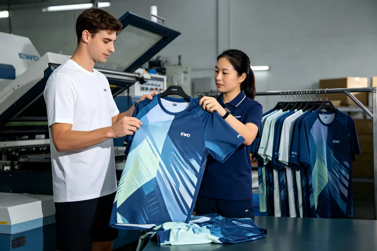 Protecting breathability during T-shirt production breathable sports T-shirt fabrics after printing and bulk production