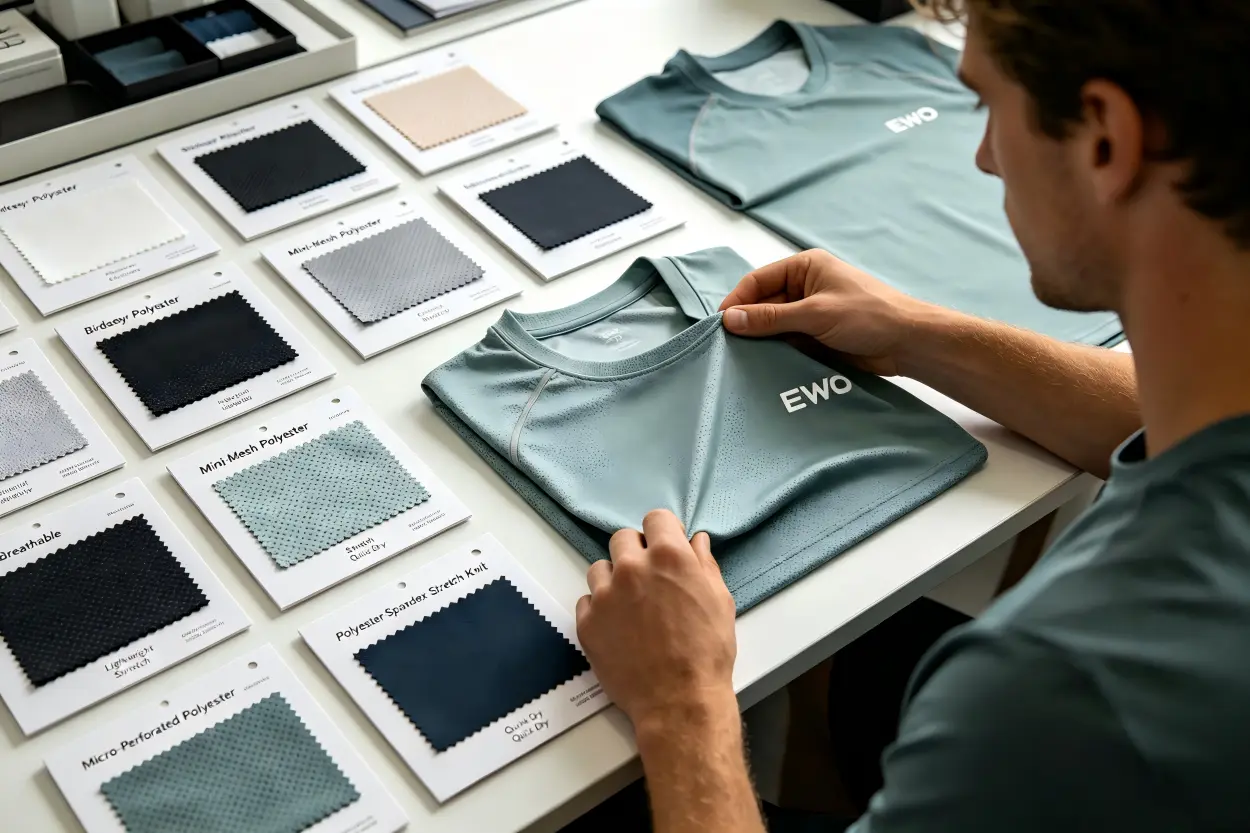 Breathable sports T-shirt fabric selection breathable sports T-shirt fabrics for custom activewear brands