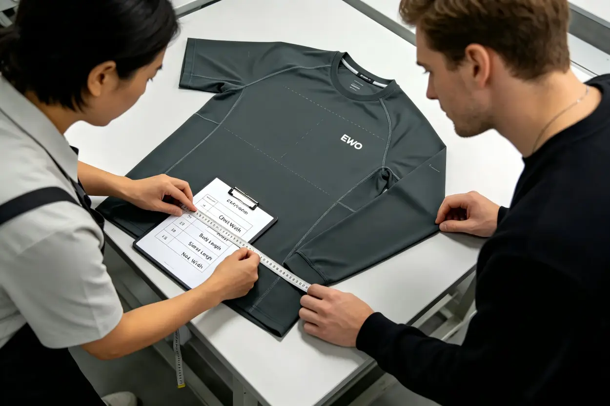 Performance T-Shirt inline sewing quality control